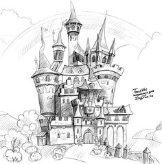 236x239 How To Draw The Neuschwanstein Castle Step By Step. Drawing