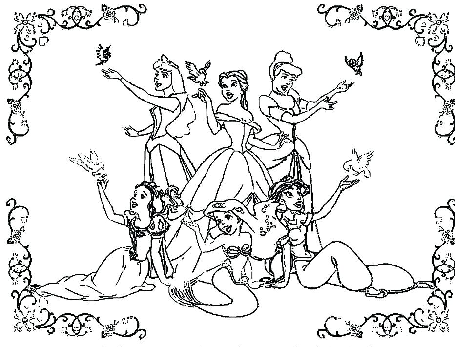 932x711 Disney Princess Coloring Pages Belle Best Ideas On Castle Best