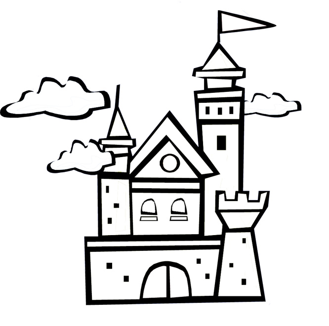 666x660 Castle Coloring Pages