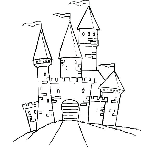 600x569 Coloring Pages Castle Synthesis.site
