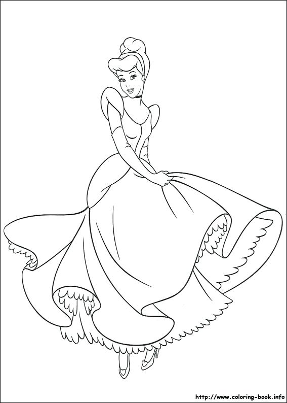 567x794 Disney Princess Cinderella Coloring Pages