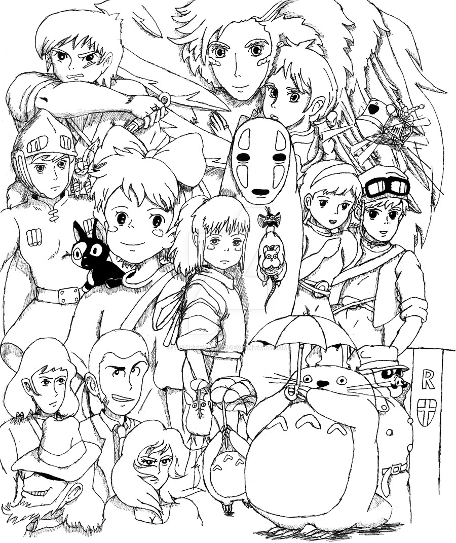 900x1071 Miyazaki Collage By Vamptears101