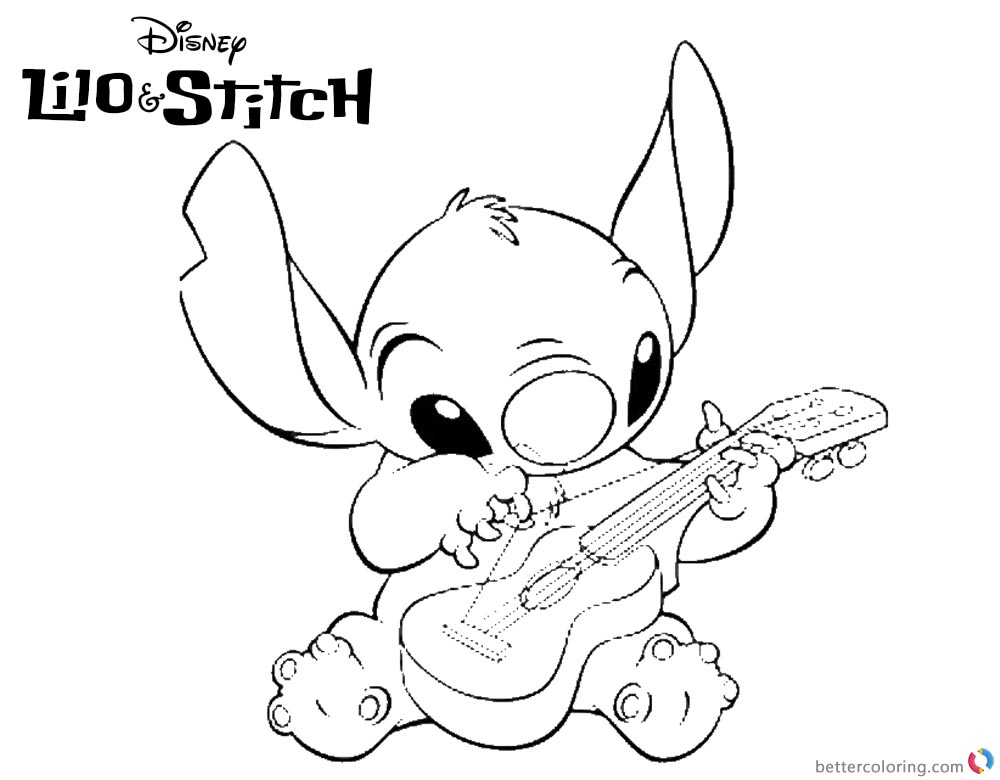 1000x780 Disney Lilo And Stitch Coloring Pages Simple Fanart Drawing