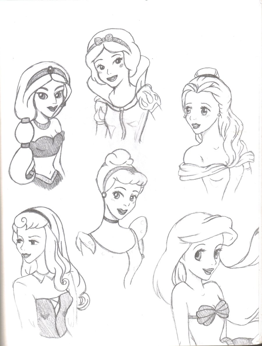 900x1188 Disney Princesses By Marchaga