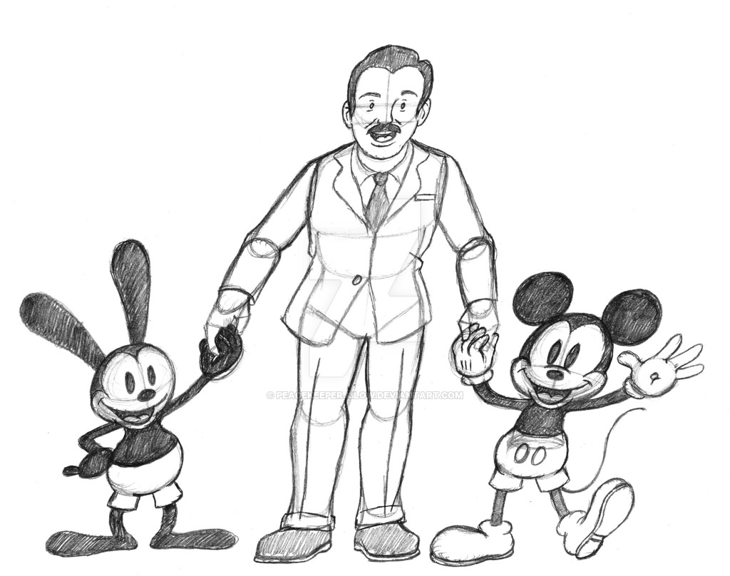 1024x808 Happy 103rd Birthday Walt Disney (Sketch) By Peacekeeperj3low