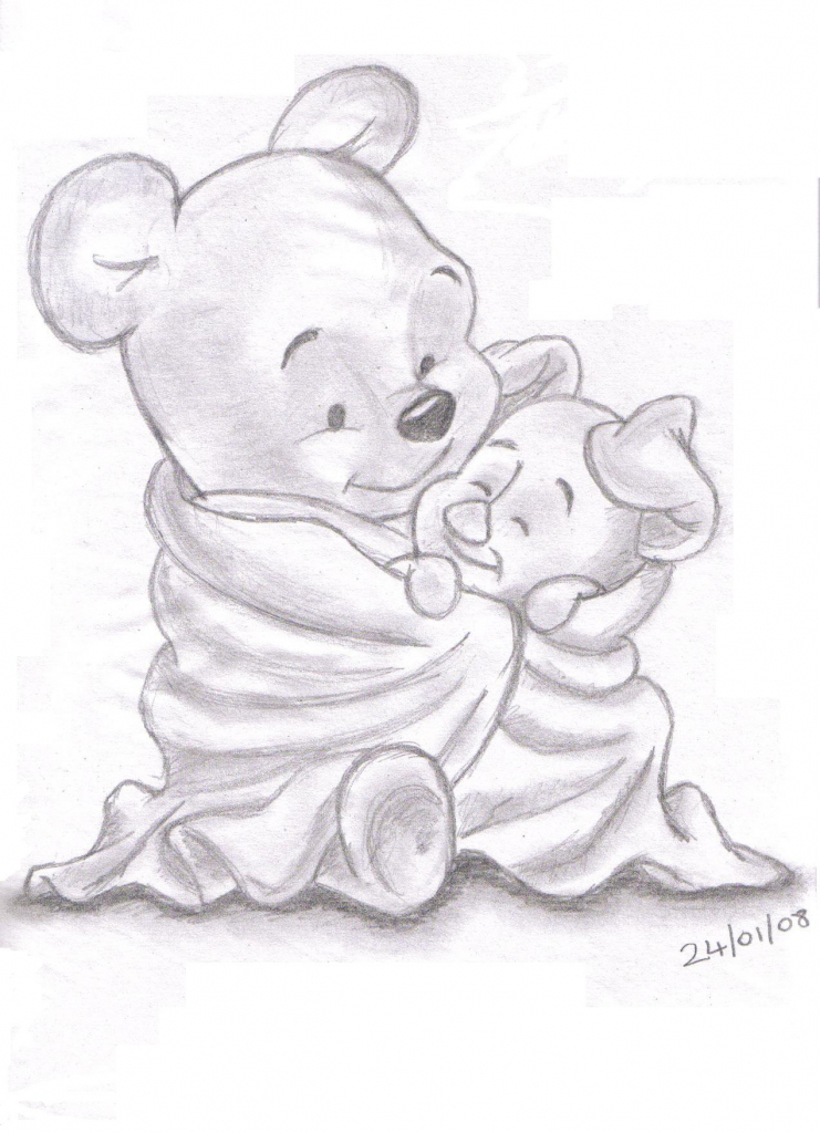 741x1024 Cute Pencil Sketches Of Friends Pencil Drawings Of Disney