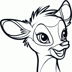 299x302 How To Draw How To Draw Bambi Easy