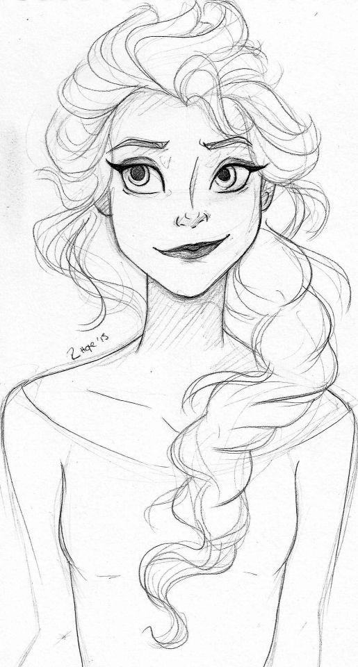 515x960 Elsa Sketch Art Elsa, Sketches And Drawings