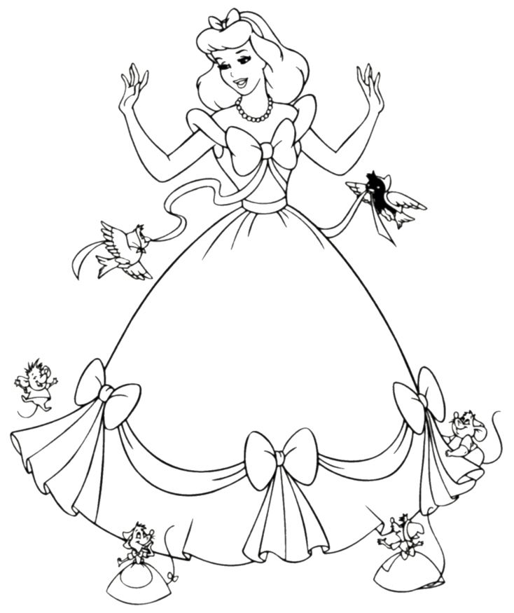 734x875 Princess Coloring Games