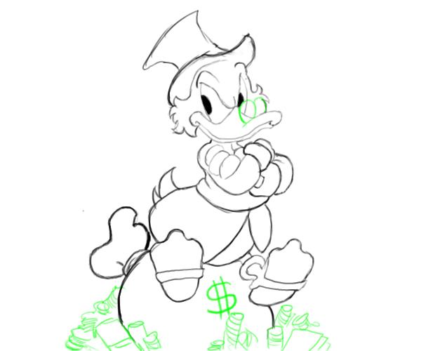 600x500 How To Draw Disney Characters Scrooge Mcduck
