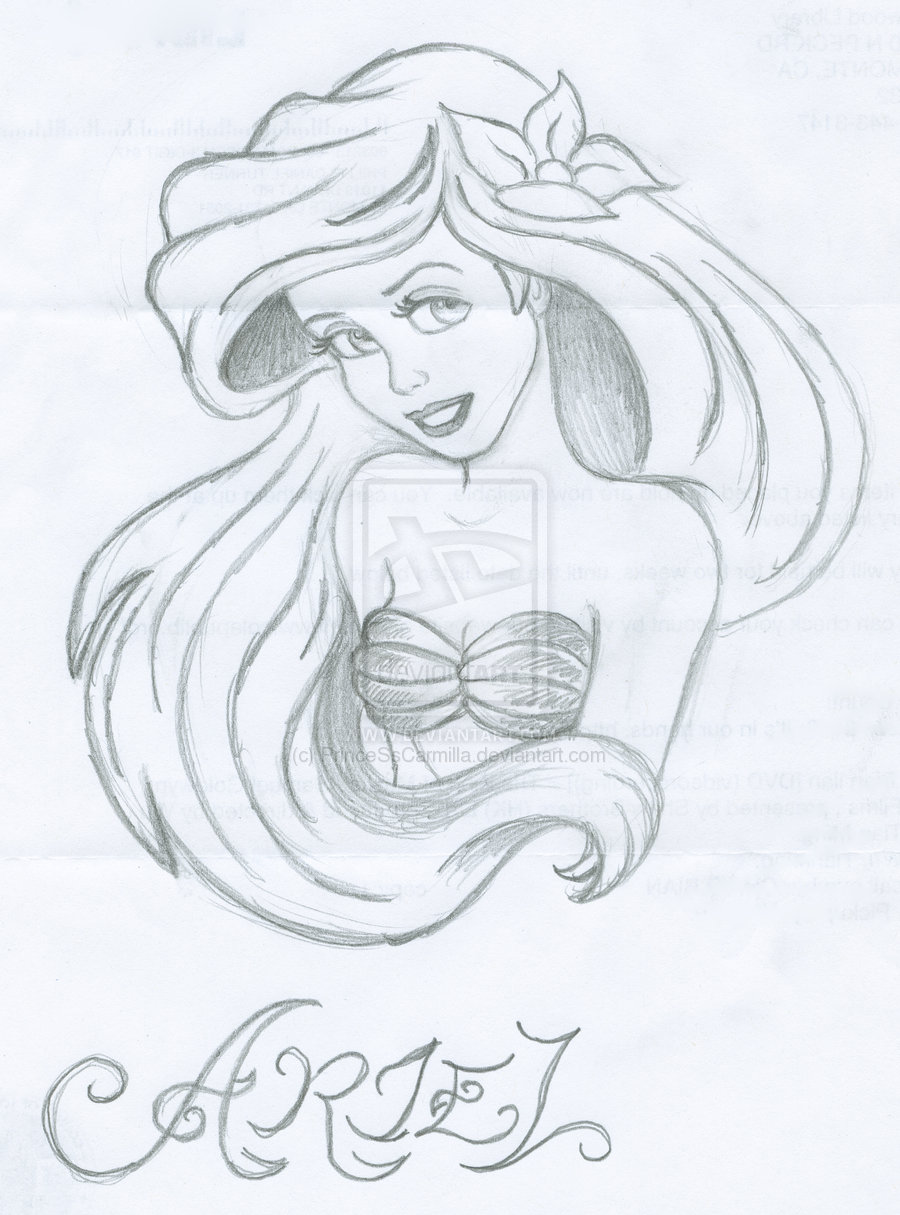 900x1215 How To Draw Baby Disney Princess Ariel