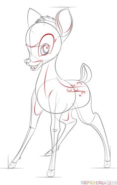 236x373 How To Draw Bambi Step By Step. Drawing Tutorials For Kids