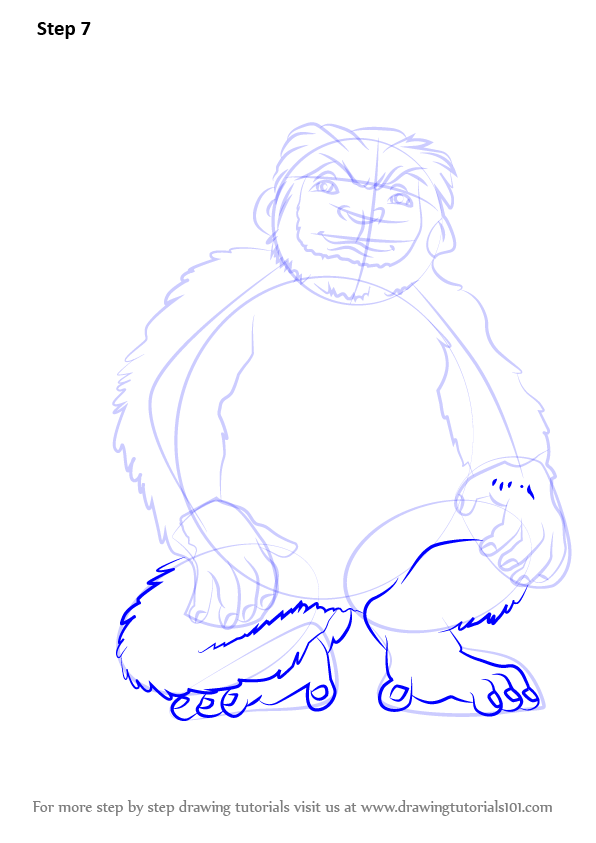 596x843 Learn How To Draw Yar From Disney Dinosaur (Disney Dinosaur) Step