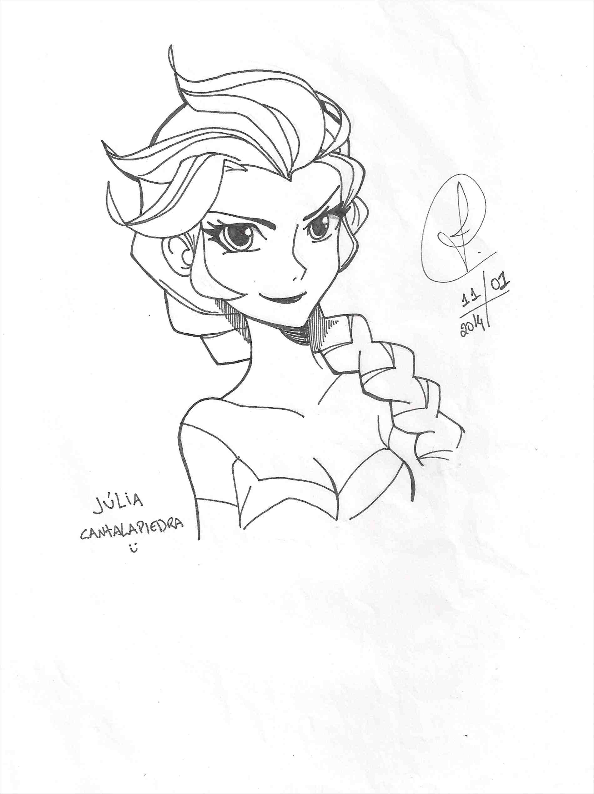 1900x2540 Elsa Frozen Drawing
