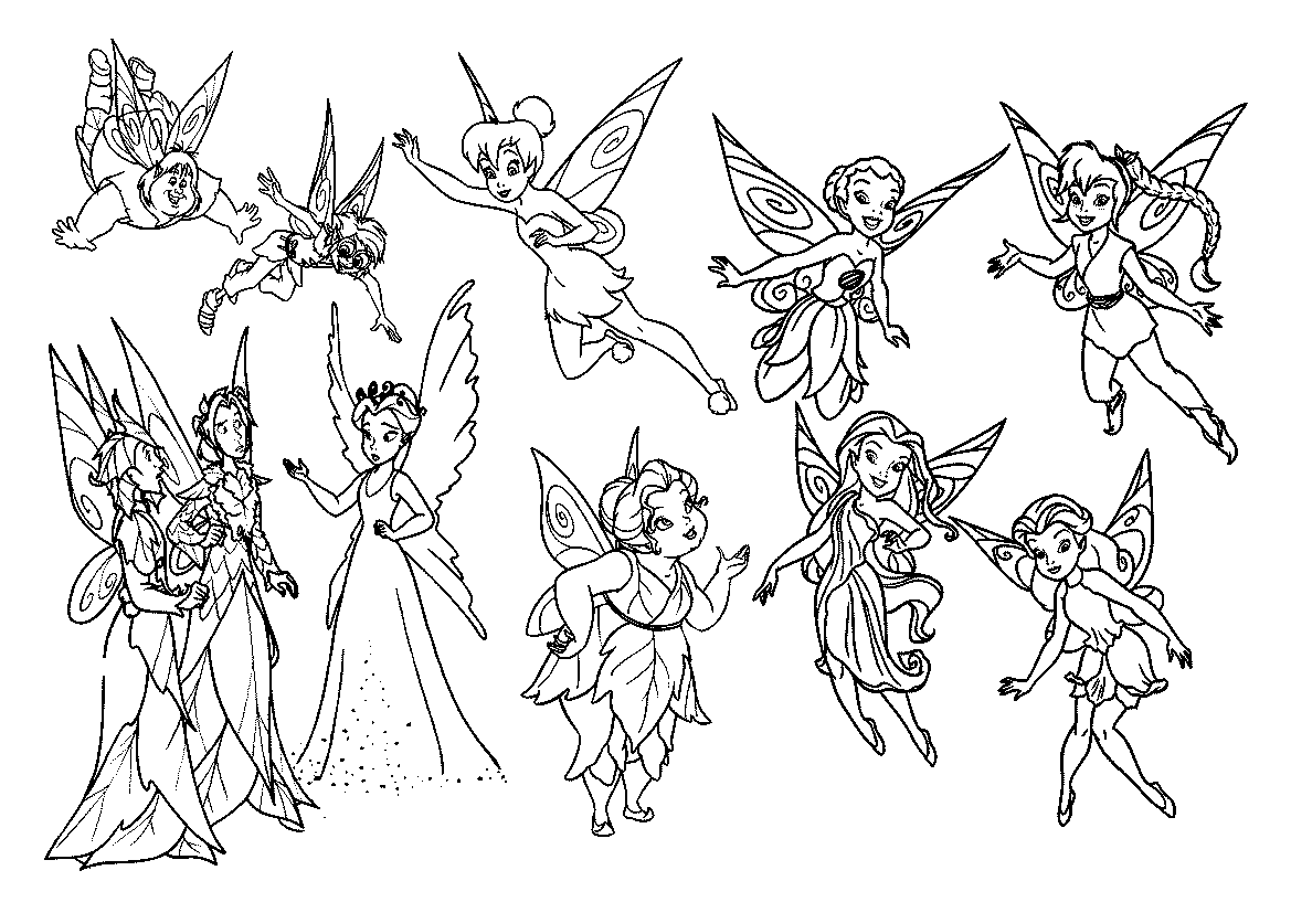 1169x827 Free Printable Tinkerbell Coloring Pages For Kids
