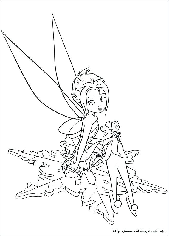 567x794 Tinkerbell Fairies Coloring Pages Flying Around With Some Other