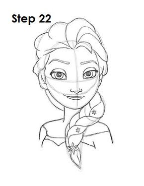 290x375 Draw Elsa Frozen Step 22 Disney Elsa, Cartoon