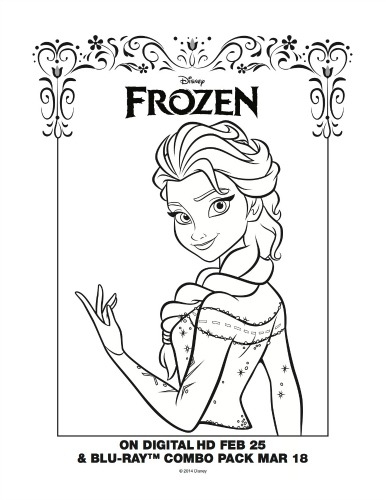 386x500 Disney Frozen Free Printable Coloring Page Elsa Printable