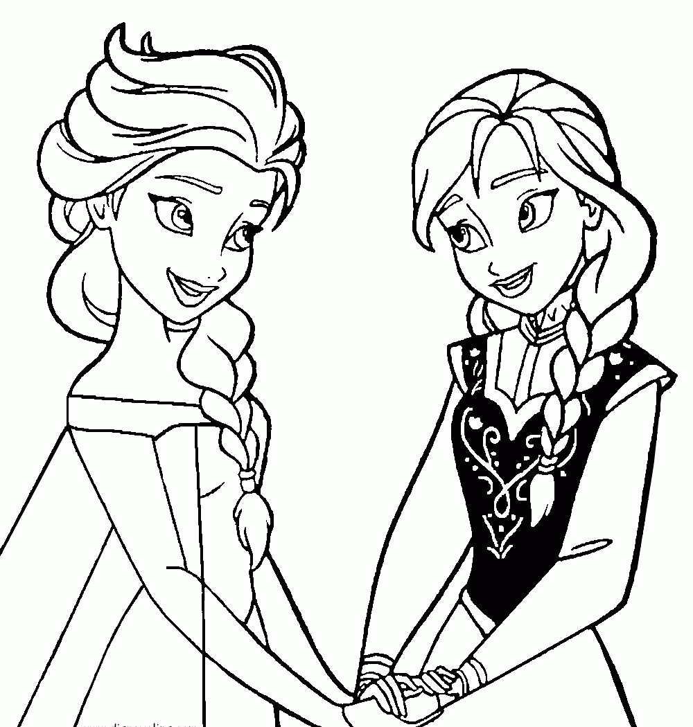 1000x1050 The Frozen Coloring Pages Disney Elsa And Anna Cartoons Princess