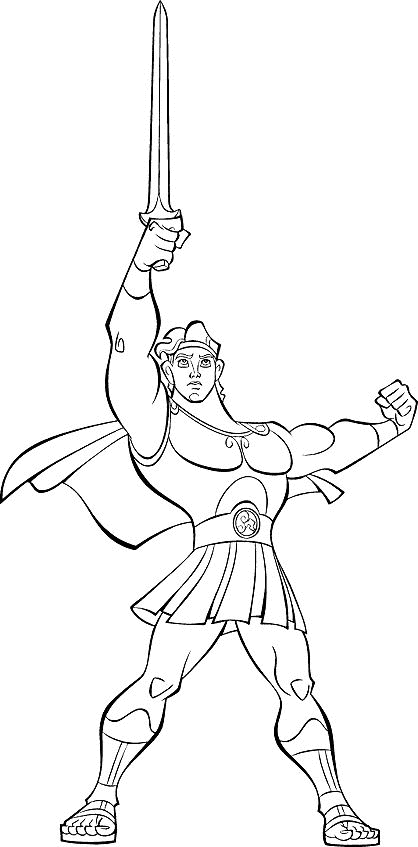 418x847 Coloring Page Disney Coloring Page Hercules