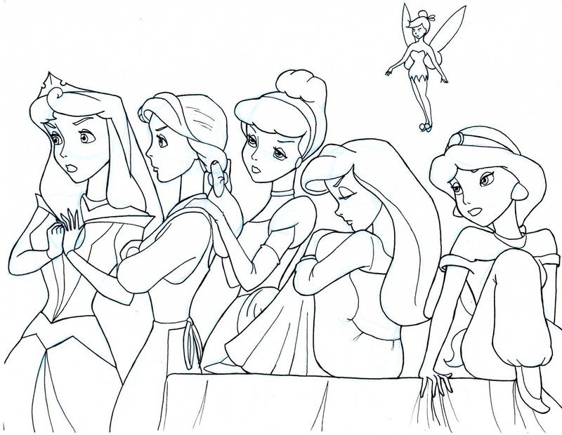 800x620 The Disney Females Line Art By Anime Ray