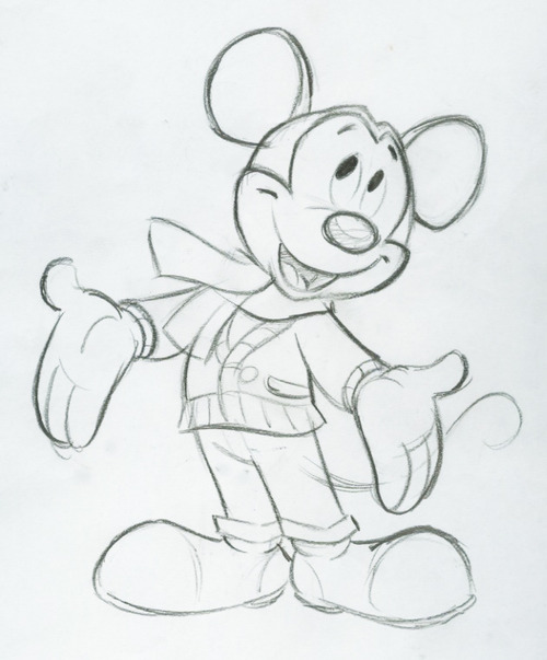 500x603 Disney Mickey Mouse Fun Happy Birthday Sketch Walt Disney How