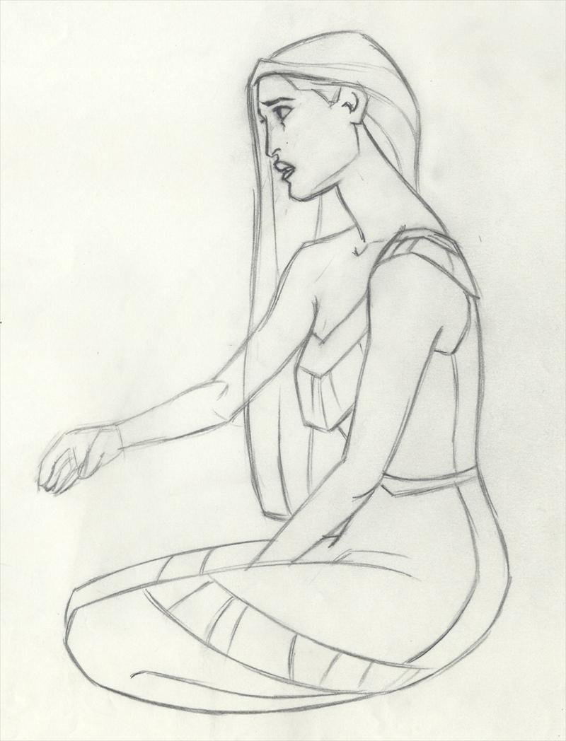 800x1048 Disney Pocahontas Animation Drawing