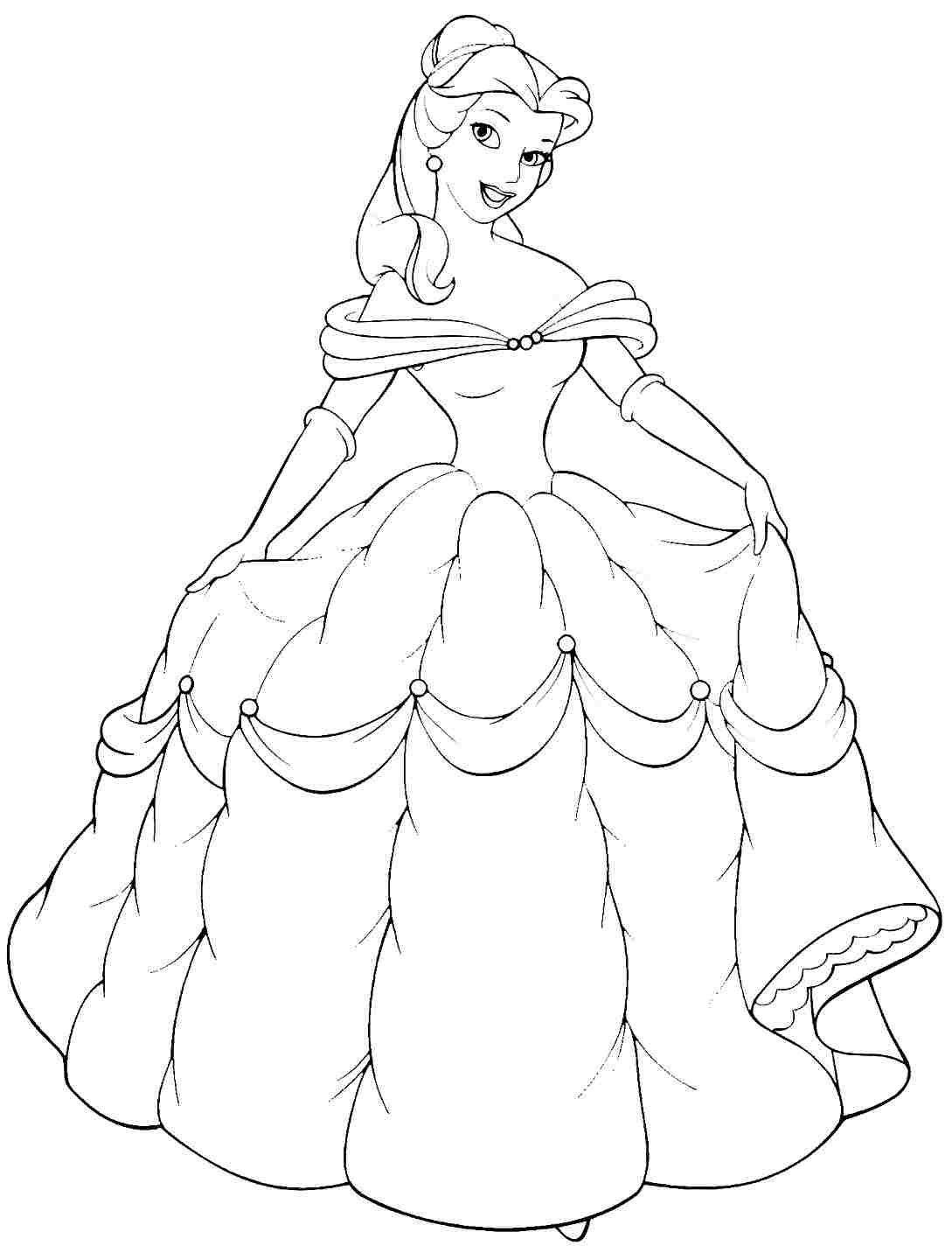 1089x1432 Disney Princess Belle Coloring Pages For Beatiful Print