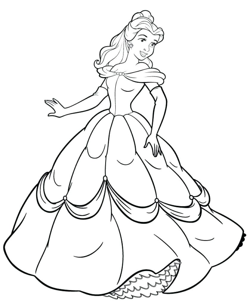 839x1024 Coloring Princess Belle Coloring Page Pages Disney Princesses