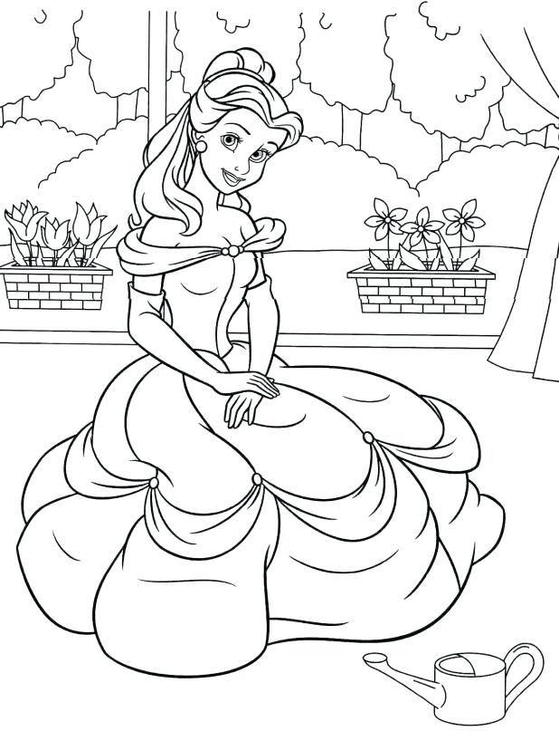 618x807 Coloring Pages Belle Disney Princess Belle Coloring Pages To Print