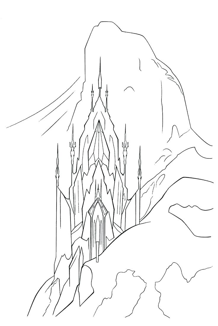 736x1099 New Princess Castle Coloring Pages With Free Printable Kids Disney