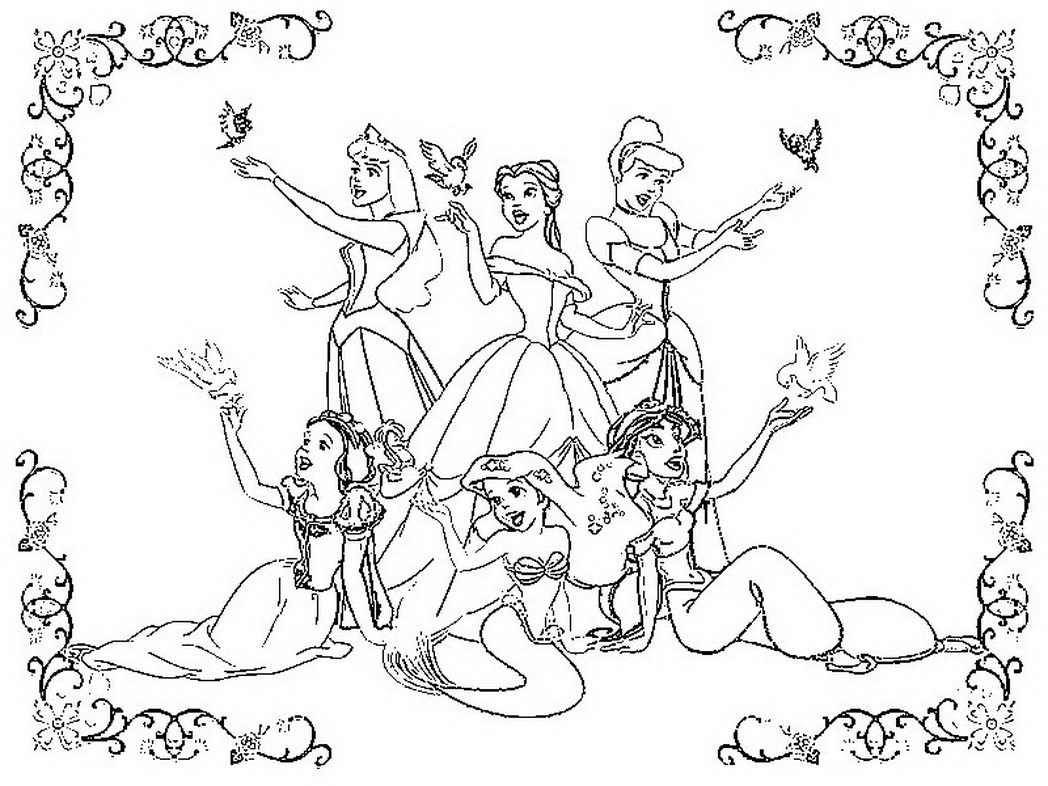 1048x786 Disney Princess Castle Where Dreams Begin 479051 Coloring Pages