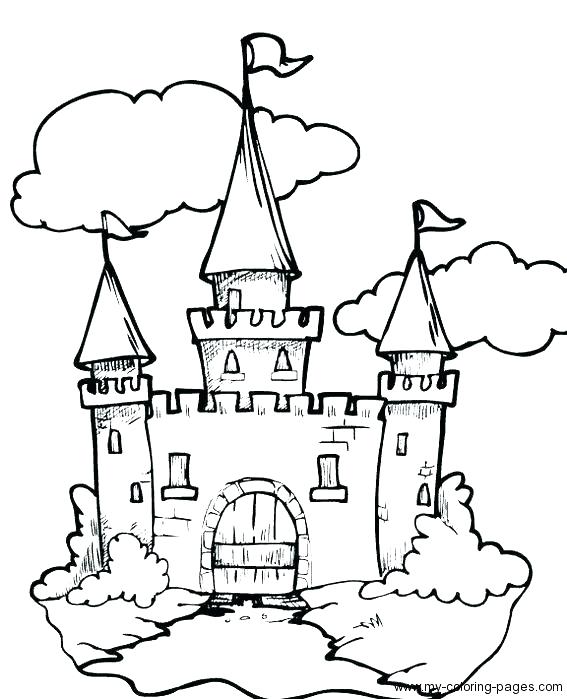 567x699 Princess Castle Coloring Page