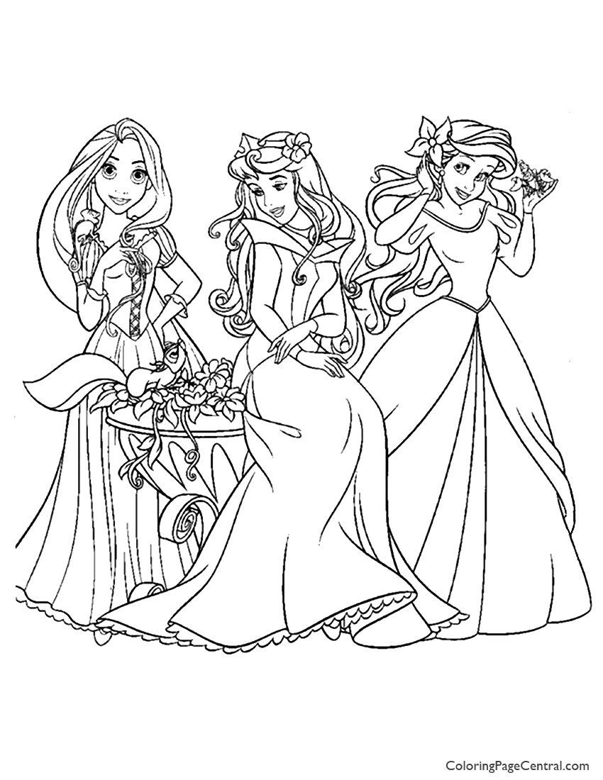 850x1100 Disney Princesses 10 Coloring Page Coloring Page Central