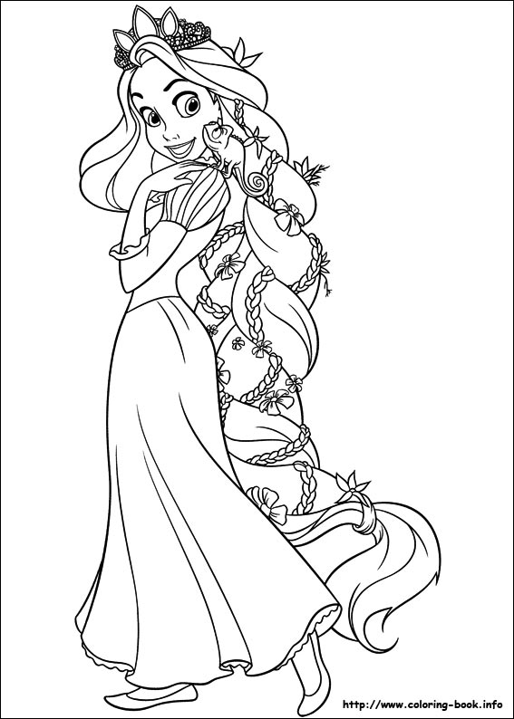 567x794 Disney Rapunzel Coloring Pages Printable For Pretty Print Draw
