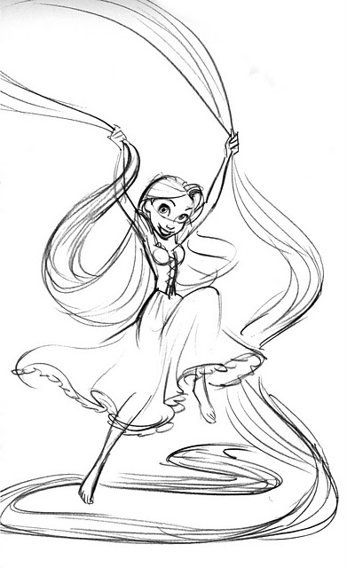 391x640 Rapunzel Disney Art Draw Sketch Inspiration Disney