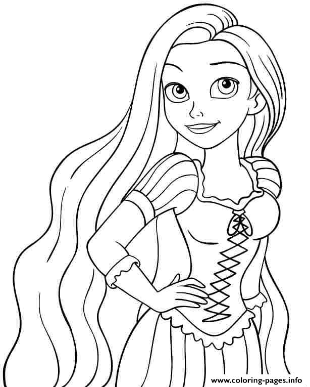 614x765 Baby Princess Disney Rapunzel Coloring Pages Printable