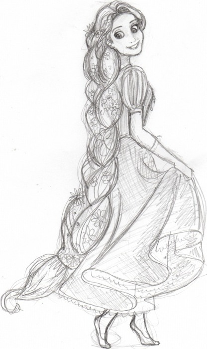 Disney Rapunzel Drawing at GetDrawings | Free download