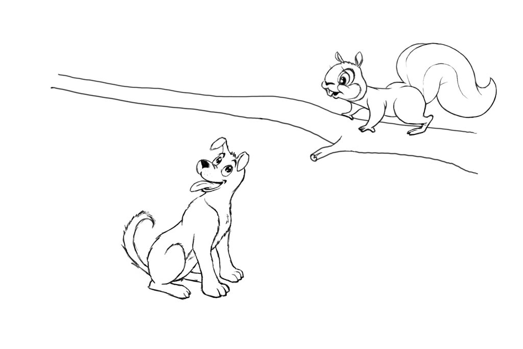 1024x683 Disney Style Dog And Squirrel By Acridmonkry