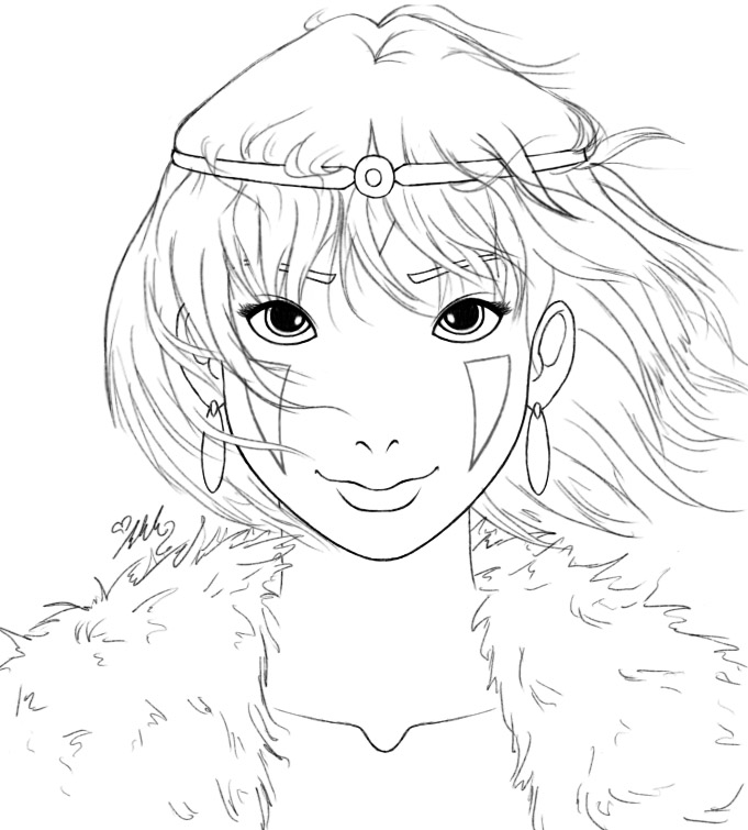 681x755 Princess Mononoke