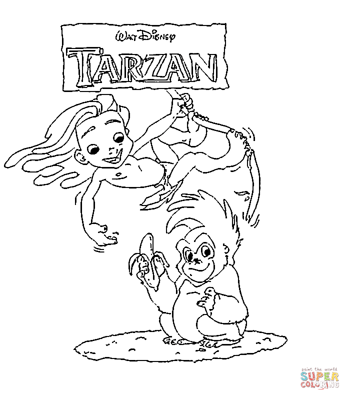 700x800 Tarzan Of The Apes Coloring Pages Free Coloring Pages