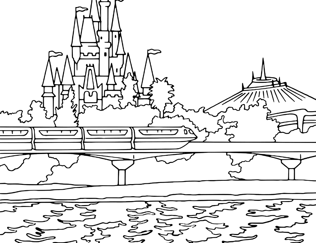 1024x789 Disney World Coloring Pages