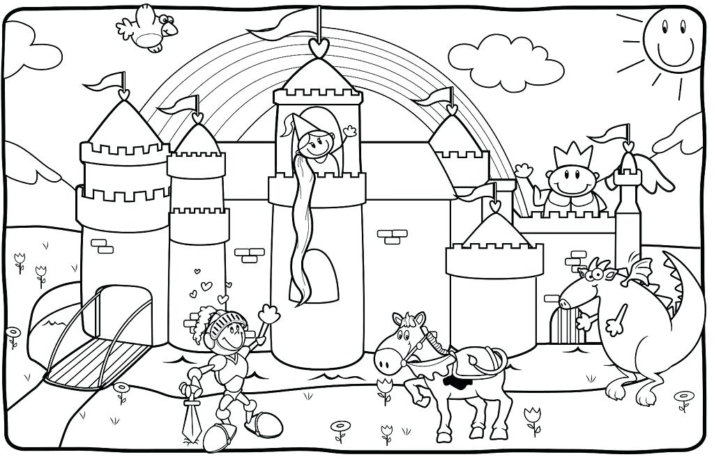1024x656 Castle Coloring Page Day Haunted Castle On Day Coloring Page
