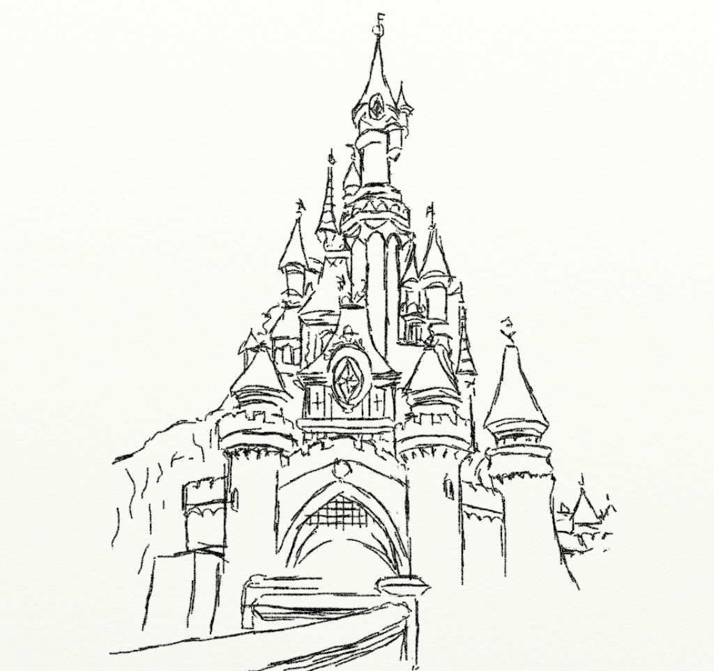 1024x963 Disney Castle Drawing How Did European Castles Make Their Way