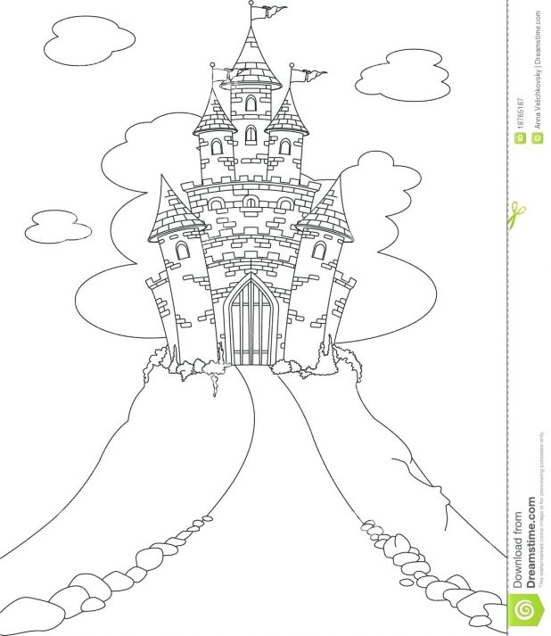618x713 Castle Colouring Pages Princess Castle. Princess Castle Printable