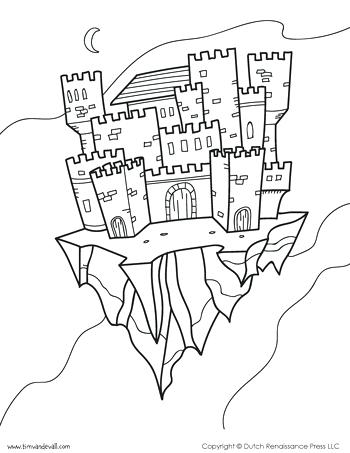 350x453 Castle Coloring Prints Castle Coloring Pages For Preschoolers Media