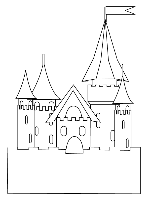 612x792 Cinderella Castle Coloring Page
