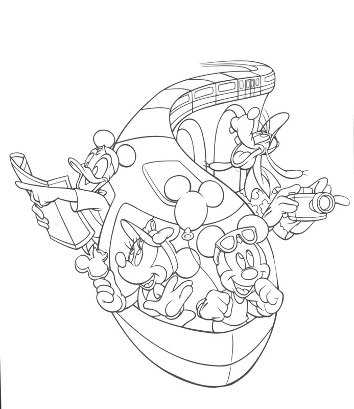 693x800 Disneyland Coloring Pages