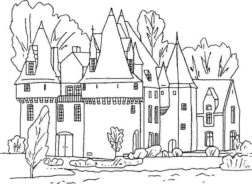 821x600 Disneyland Castle Coloring Pages