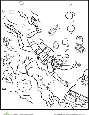 301x391 Scuba Diver Worksheet